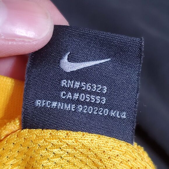 Vintage Nike Shirt Mens Large Yellow Mesh Tank Top Center Swoosh Silver Tag Y2K - Picture 11 of 12